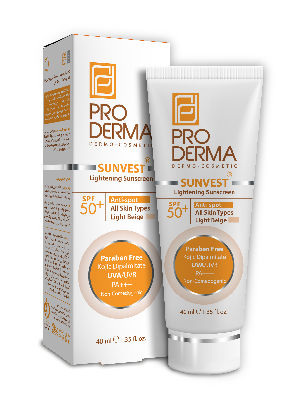 کرم ضد آفتاب و روشن کننده لک های پوست با SPF50+